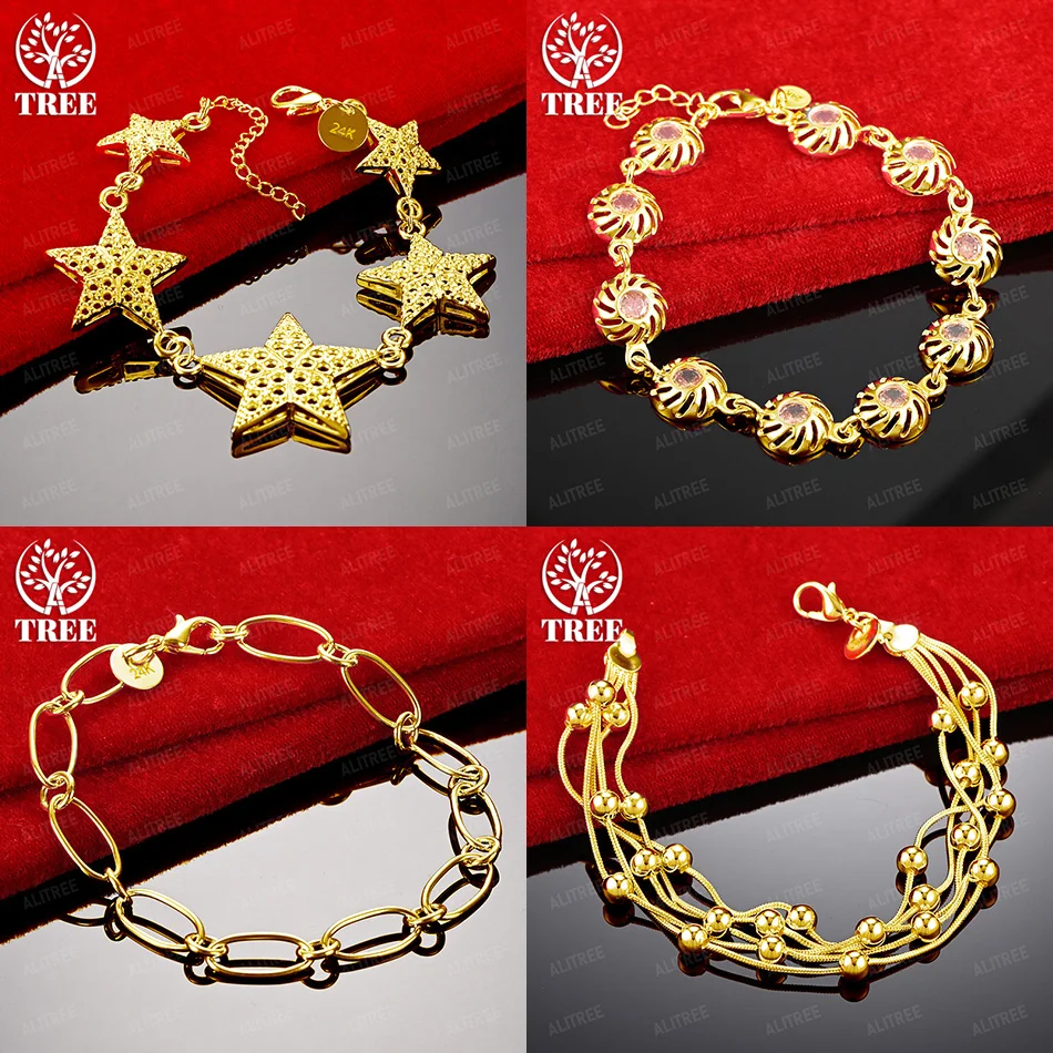 Noble Luxury Jewelry Accessories 18k Gold Star Beads Oval Chain Orange Round Zircon Bracelet Women Fashion Party Wedding Gift 
Noble Luxury Jewelry Accessories 18k Gold Star Beads Oval Chain Orange Round Zircon Bracelet Women Fashion Party Wedding Gift