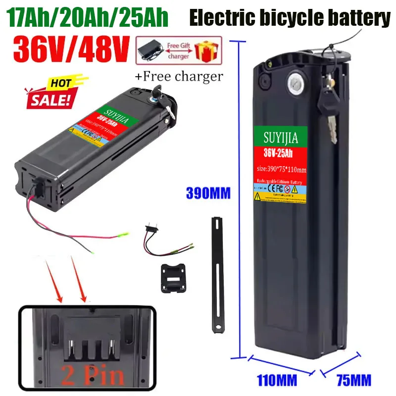 18650 36V 48V 20Ah 25Ah Battery Lithium Rechargeable Battery Built-in Bms for Silverfish 250W-750W Bafang Motor Kit with Charger
18650 36V 48V 20Ah 25Ah Battery Lithium Rechargeable Battery Built-in Bms for Silverfish 250W-750W Bafang Motor Kit with Charger