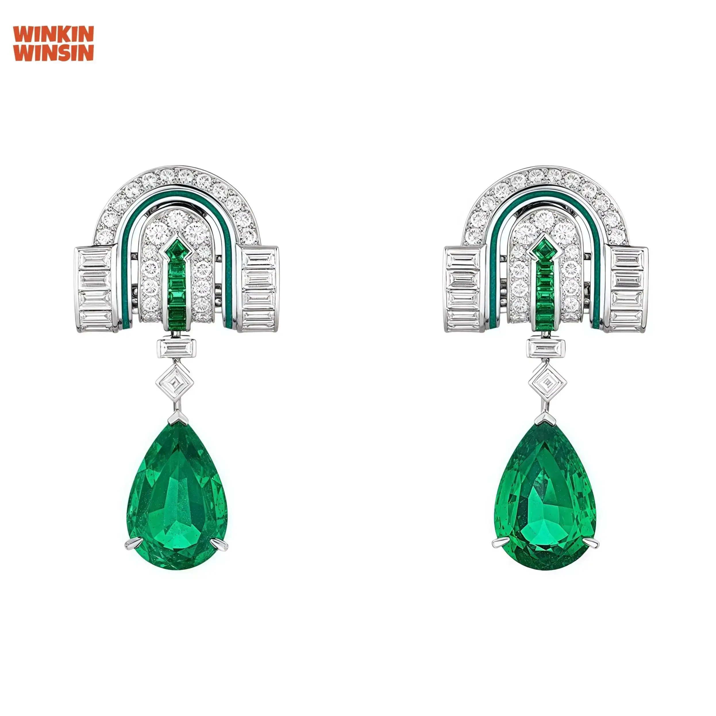  WINKIN WINSIN Brand MST Top Quality Green Gemstones Ear Pendant Drop Earrings For Women 925 Sterling Silver Earrings Jewelry
WINKIN WINSIN Brand MST Top Quality Green Gemstones Ear Pendant Drop Earrings For Women 925 Sterling Silver Earrings Jewelry