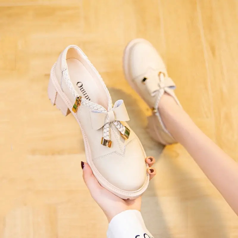 With Bow Woman Pumps Block Heel Leather Casual Round Toe Shoes for Women Slip on Discount Popular Footwear Beau Today Sale Shoe
With Bow Woman Pumps Block Heel Leather Casual Round Toe Shoes for Women Slip on Discount Popular Footwear Beau Today Sale Shoe
