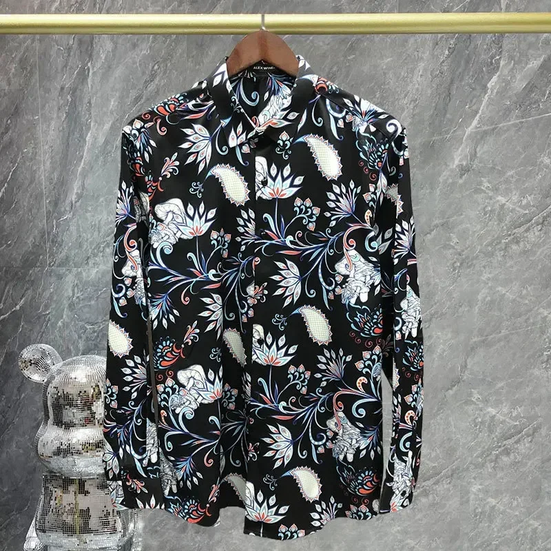 Fall Casual Cashew Flower Print Shirt Streetwear Color Contrast Print Shirt Long Sleeve Formal Dress Shirt Social Party Blouse
Fall Casual Cashew Flower Print Shirt Streetwear Color Contrast Print Shirt Long Sleeve Formal Dress Shirt Social Party Blouse
