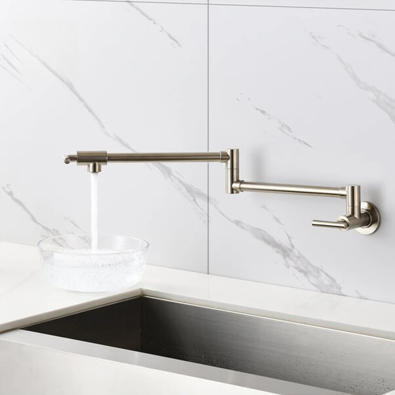 Stainless Steel Folding Faucet Lengthened Kitchen Laundry Pool Length Rotating Single Cooling Universal Wall Faucet
Stainless Steel Folding Faucet Lengthened Kitchen Laundry Pool Length Rotating Single Cooling Universal Wall Faucet