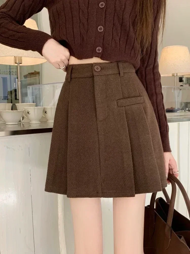 Winter New Korean Version Women Clothing High Waist Thick Woolen Skirt Casual Pleated Skirt A-line Girl Slimming Short Dress
Winter New Korean Version Women Clothing High Waist Thick Woolen Skirt Casual Pleated Skirt A-line Girl Slimming Short Dress