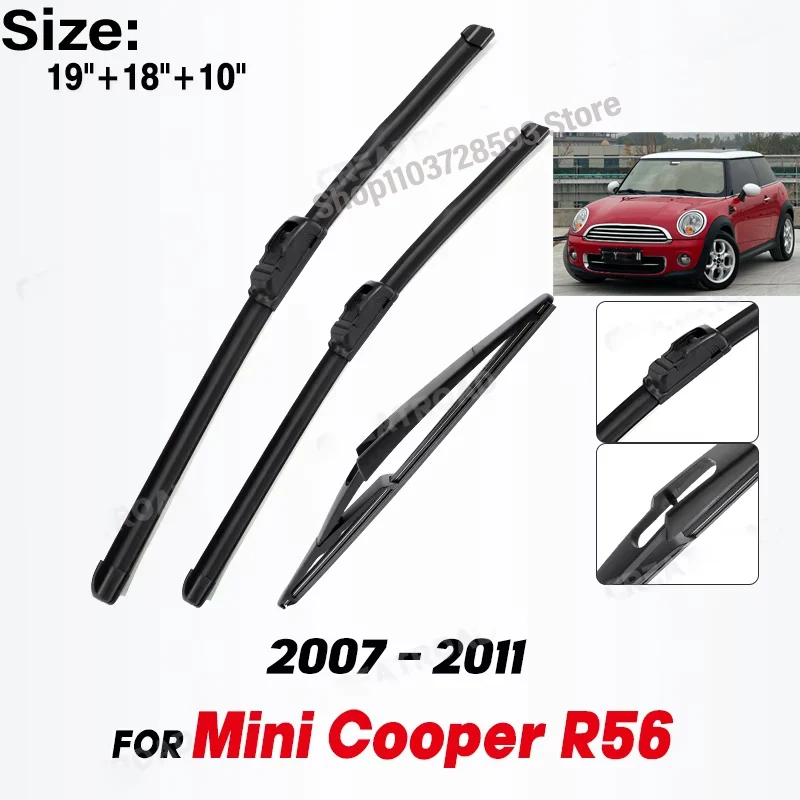 Wiper Front & Rear Wiper Blades Set For Mini Cooper R56 Hatch 2007 - 2011 Windshield Windscreen Window Brushes 19"18"10"
Wiper Front & Rear Wiper Blades Set For Mini Cooper R56 Hatch 2007 - 2011 Windshield Windscreen Window Brushes 19"18"10"