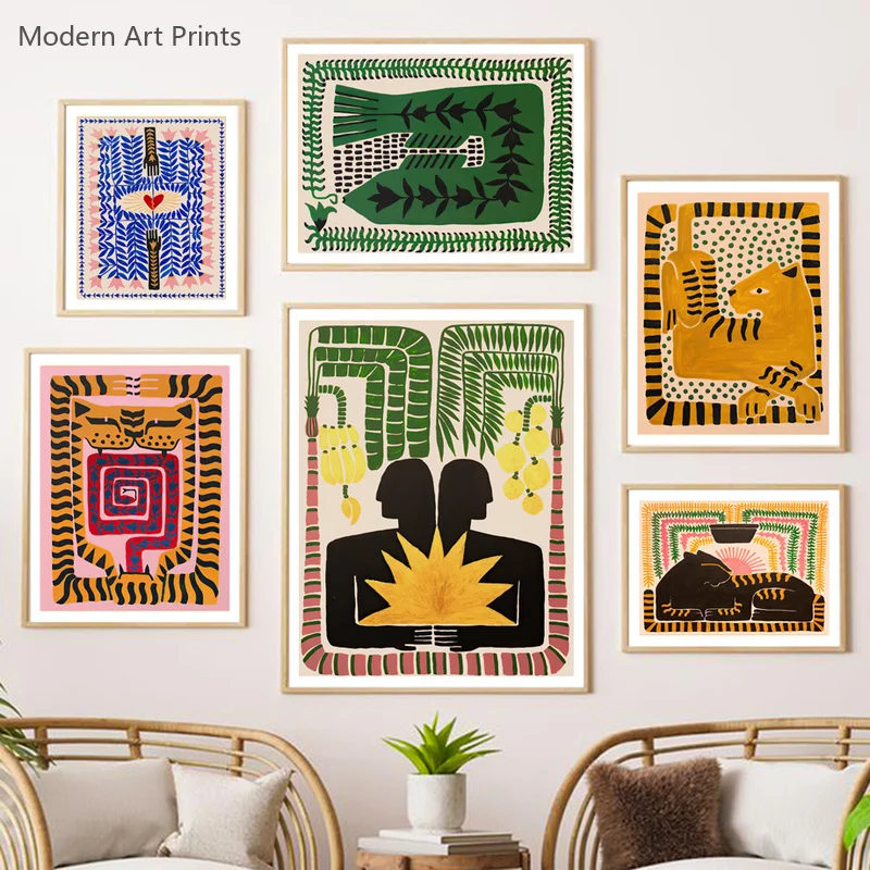 Nordic Abstract Wall Art Ancient Egypt Colorful Canvas Painting Tiger Leopard Poster Modern Living Room Home Decor No Frame
Nordic Abstract Wall Art Ancient Egypt Colorful Canvas Painting Tiger Leopard Poster Modern Living Room Home Decor No Frame