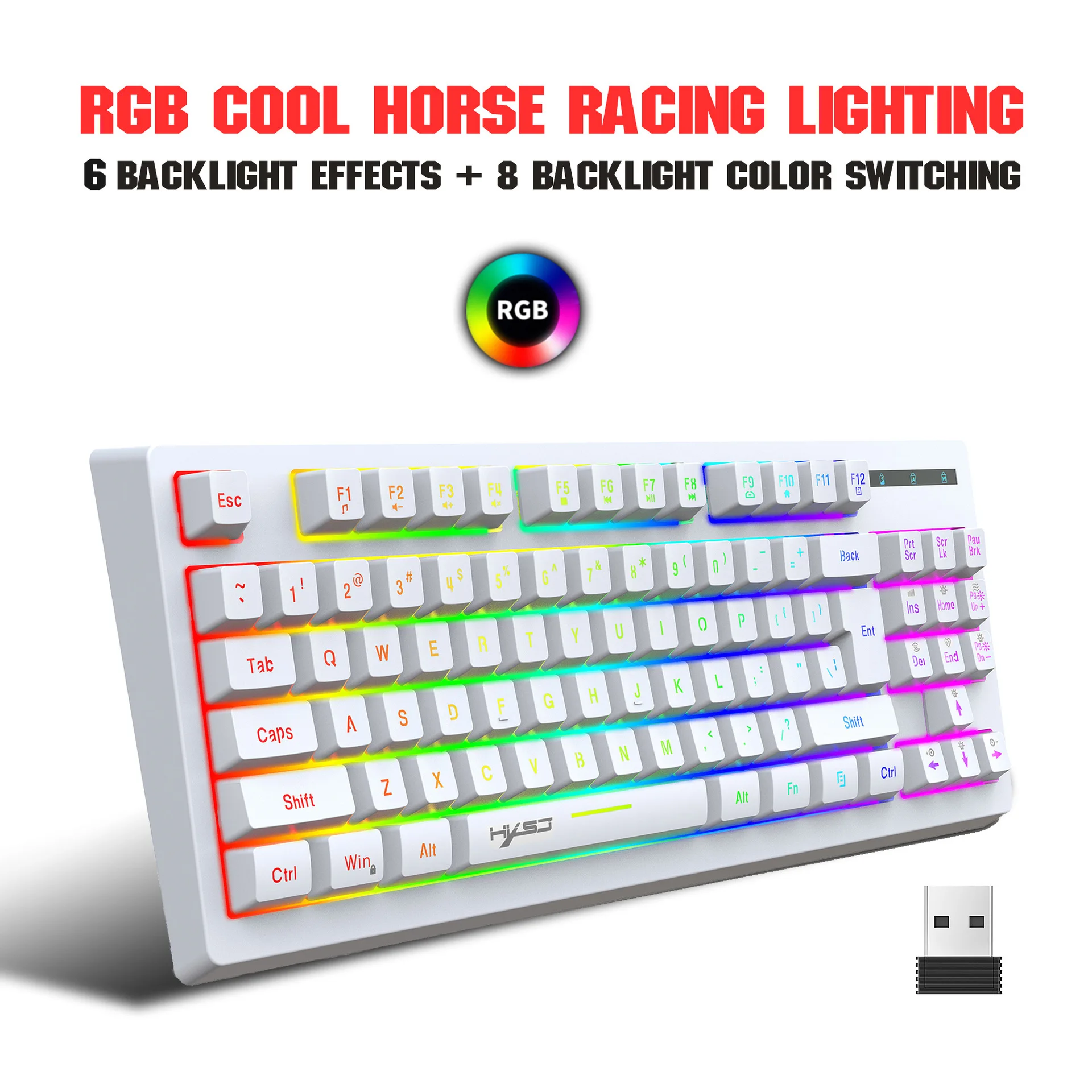 Gaming Wireless Keyboard RGB 87 Keys 2 4G USB White teclado sem fio Branco pc keyboards black key board teclados de ordenador
Gaming Wireless Keyboard RGB 87 Keys 2 4G USB White teclado sem fio Branco pc keyboards black key board teclados de ordenador