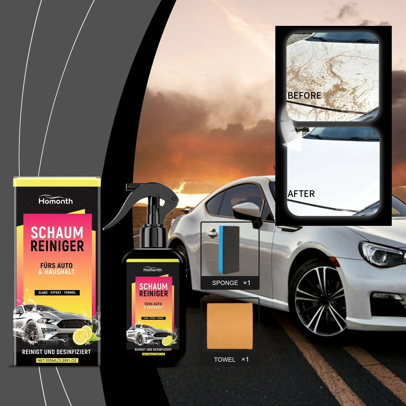 Car cleaning spray Remove dust and dirt on the surface of the car cleanliness and care Renovation maintenance
Car cleaning spray Remove dust and dirt on the surface of the car cleanliness and care Renovation maintenance