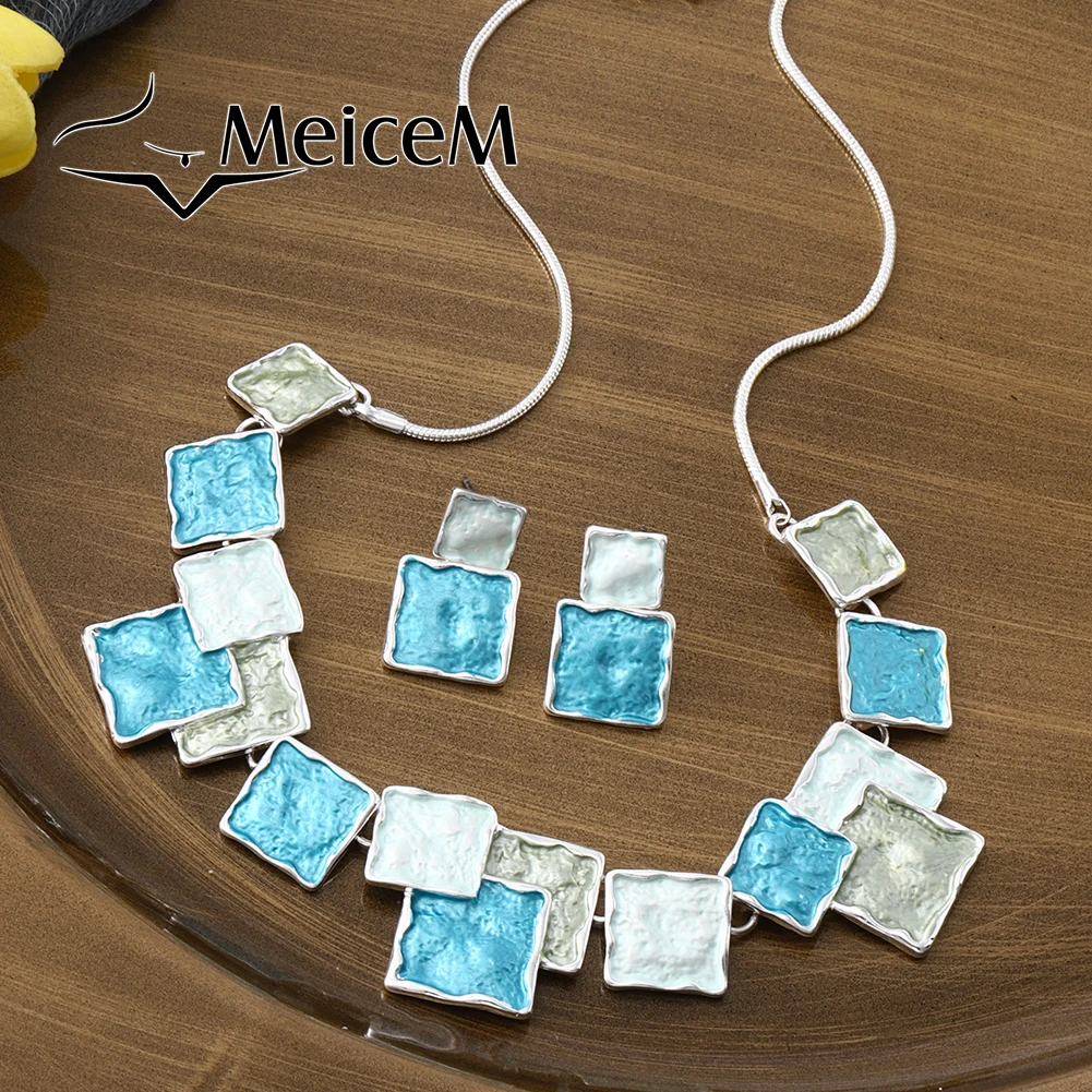 2024 Spring Summer Jewelry Sets Women's New Design Enamel Geometric Earrings Necklace Set Mother's Day Gift Banquet Accessories
2024 Spring Summer Jewelry Sets Women's New Design Enamel Geometric Earrings Necklace Set Mother's Day Gift Banquet Accessories
