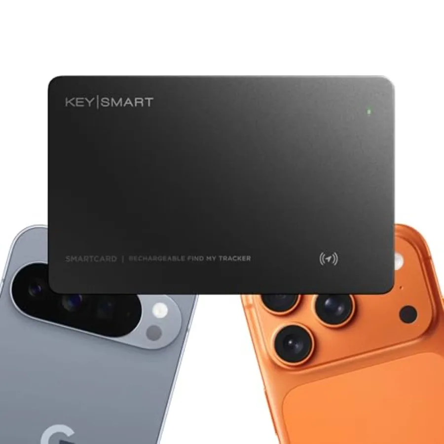 KeySmart SmartCard Gen 3 MFI-Certified Wallet Tracker Card, Dual Network Compatible with Apple Find My and Google Find Hub, Rec
KeySmart SmartCard Gen 3 MFI-Certified Wallet Tracker Card, Dual Network Compatible with Apple Find My and Google Find Hub, Rec
