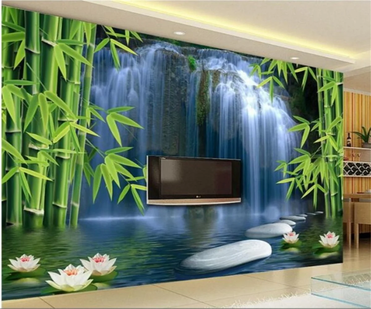 Custom high quality Photo Wallpaper Bamboo Waterfall flower Wall Painting Living Room TV Background Mural 3d wallpaper
Custom high quality Photo Wallpaper Bamboo Waterfall flower Wall Painting Living Room TV Background Mural 3d wallpaper