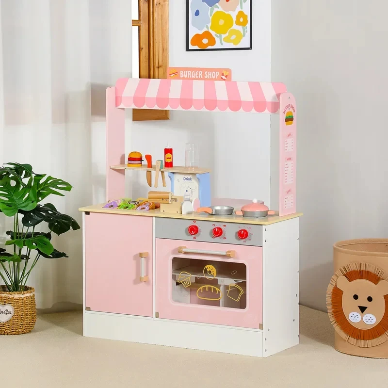 Christmas Gift Double Sided Hamburger Shop Kitchen Kids Wooden Montessori Toys Baby Development Games Building Blocks Diy House
Christmas Gift Double Sided Hamburger Shop Kitchen Kids Wooden Montessori Toys Baby Development Games Building Blocks Diy House