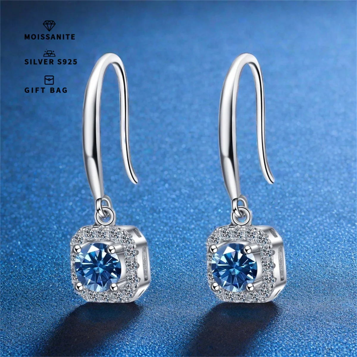 S925 silver Platinum plating GRA Blue Moissanite small sugar women's earrings luxury ear jewelry Delicate,Elegant Leisure Style
S925 silver Platinum plating GRA Blue Moissanite small sugar women's earrings luxury ear jewelry Delicate,Elegant Leisure Style
