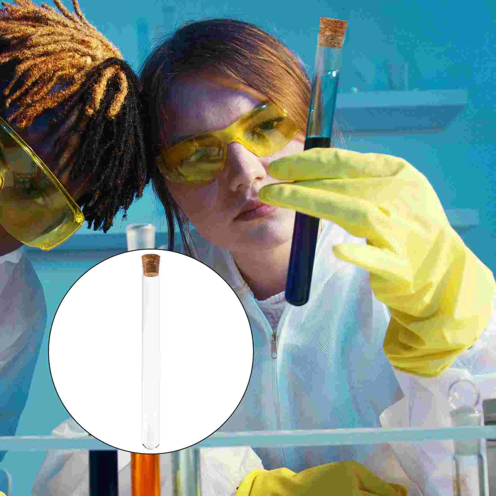 4 Pcs Test Tubes with Lids Round Bottom Small Flask Glass Cork Stoppers Clear Science Bamboo
4 Pcs Test Tubes with Lids Round Bottom Small Flask Glass Cork Stoppers Clear Science Bamboo