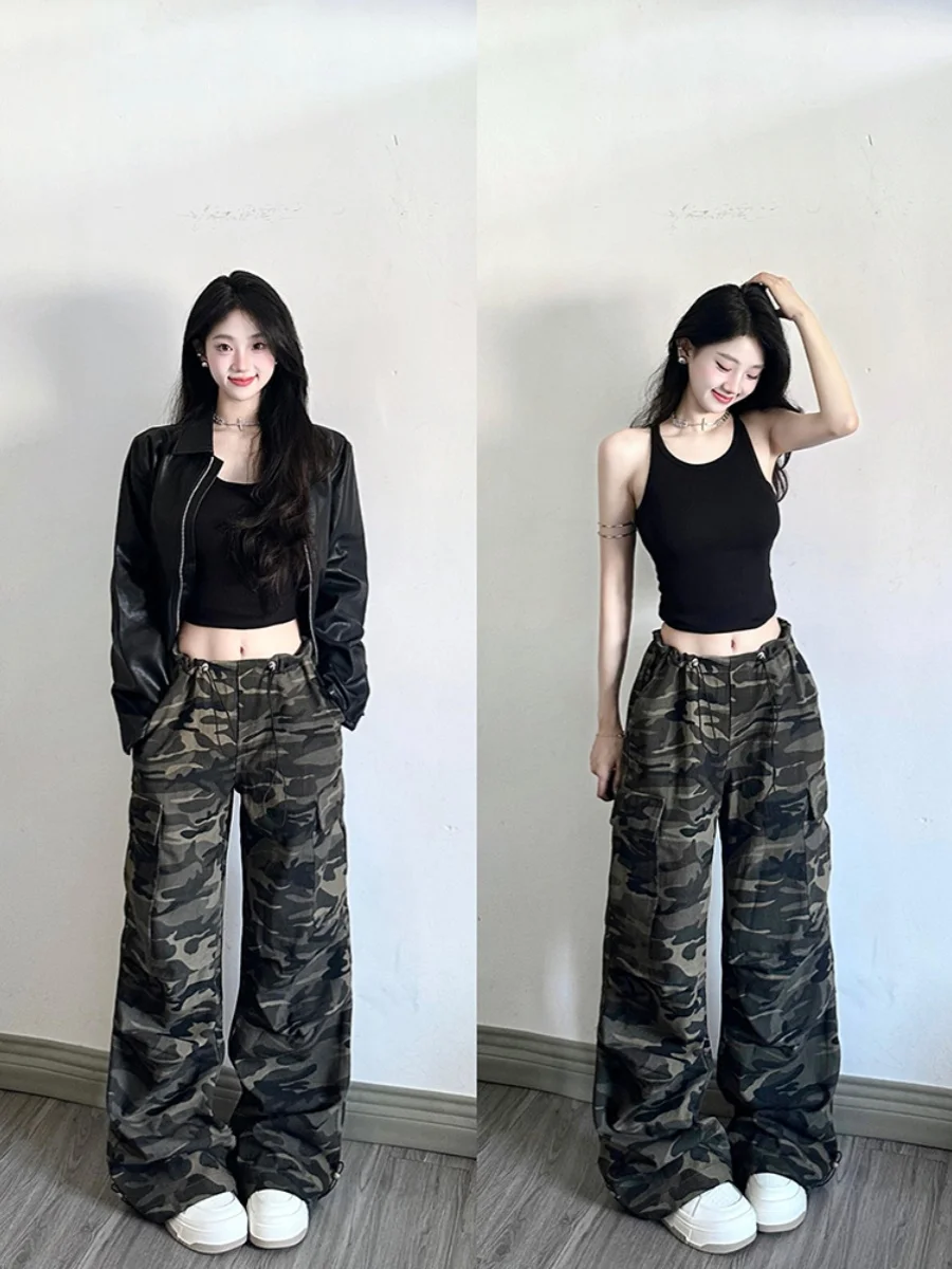 American Style Retro Camouflage Workwear Jeans High Waist Floor Length Women's Autumn 2024 New Straight Leg Slimming Pants
American Style Retro Camouflage Workwear Jeans High Waist Floor Length Women's Autumn 2024 New Straight Leg Slimming Pants