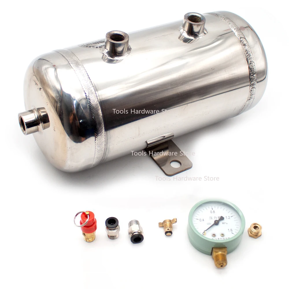 Резервуар для хранения воздуха 2 л, вакуумный буфер из нержавеющей стали 304, резервуар для давления воздуха с 4 шт. G1/2, манометр на входе воздуха 1,25 МПа
Резервуар для хранения воздуха 2 л, вакуумный буфер из нержавеющей стали 304, резервуар для давления воздуха с 4 шт. G1/2, манометр на входе воздуха 1,25 МПа