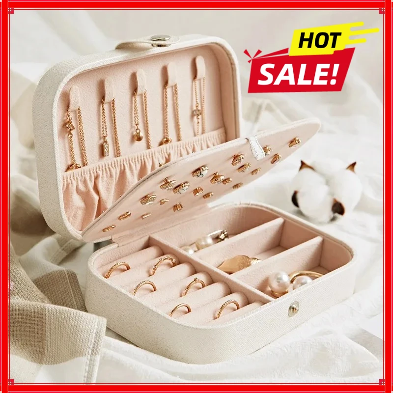 Двухслойная коробка для хранения ювелирных изделий, портативный органайзер для путешествий, подставка для колец и ожерелий, держатель для украшений
Двухслойная коробка для хранения ювелирных изделий, портативный органайзер для путешествий, подставка для колец и ожерелий, держатель для украшений