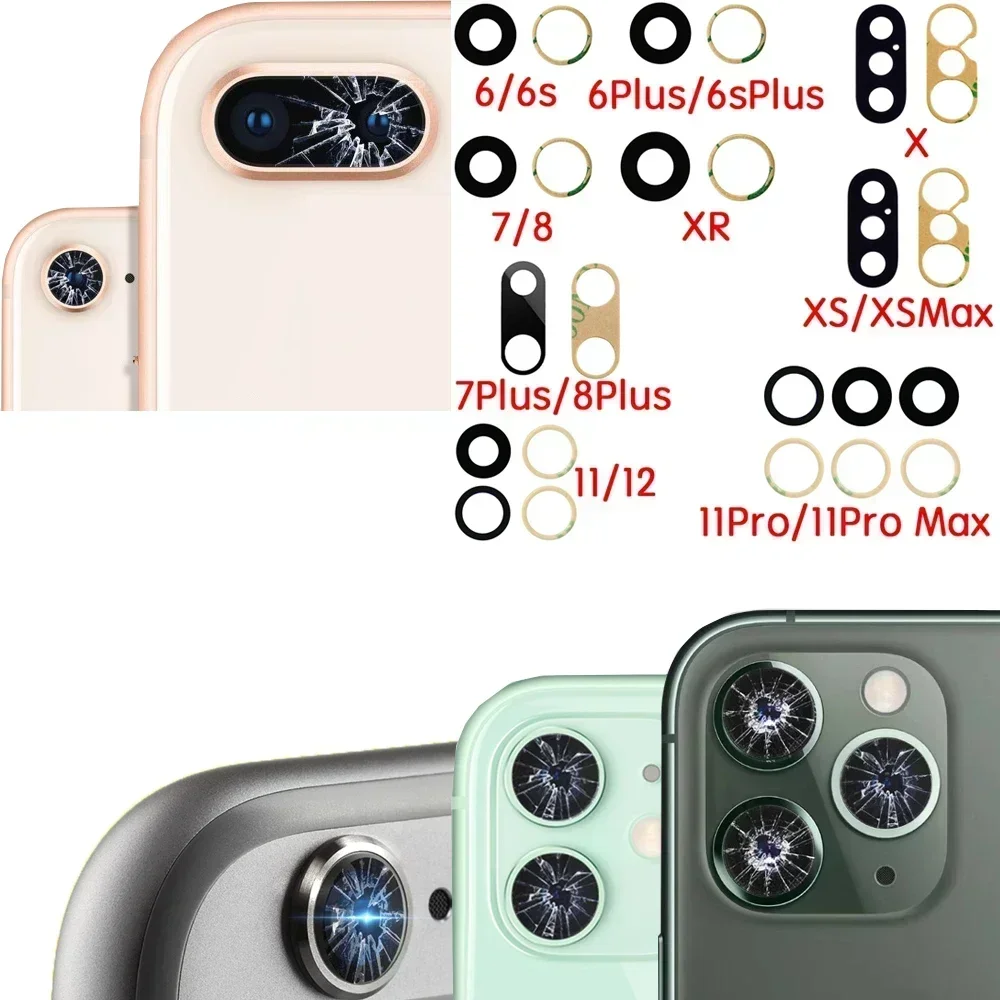 Back Rear Camera Glass with Adhesive for IPhone 7 7P 8 Plus X XR XS 11 12 13 Mini Pro Max Replacement
Back Rear Camera Glass with Adhesive for IPhone 7 7P 8 Plus X XR XS 11 12 13 Mini Pro Max Replacement