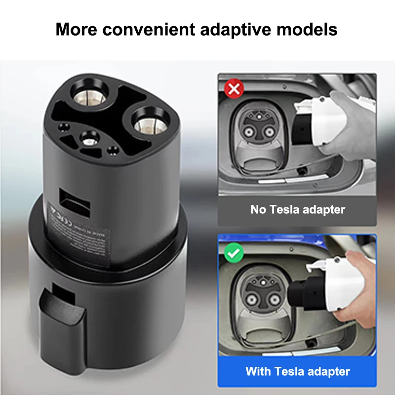 Сертифицированный адаптер SGS: SAE J1772 на NACS, макс. 80 А и 250 В для высокоскоростной зарядки, для модели 3/Y/X/S и кибергрузовиков
Сертифицированный адаптер SGS: SAE J1772 на NACS, макс. 80 А и 250 В для высокоскоростной зарядки, для модели 3/Y/X/S и кибергрузовиков