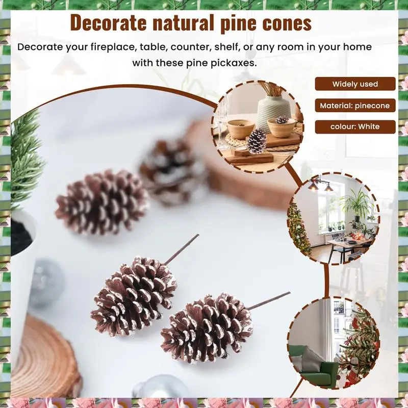 12Pcs Natural Pine Cone Picks Christmas Pinecone With Wired Stems 8.3 Inch Tall For Xmas B
12Pcs Natural Pine Cone Picks Christmas Pinecone With Wired Stems 8.3 Inch Tall For Xmas B