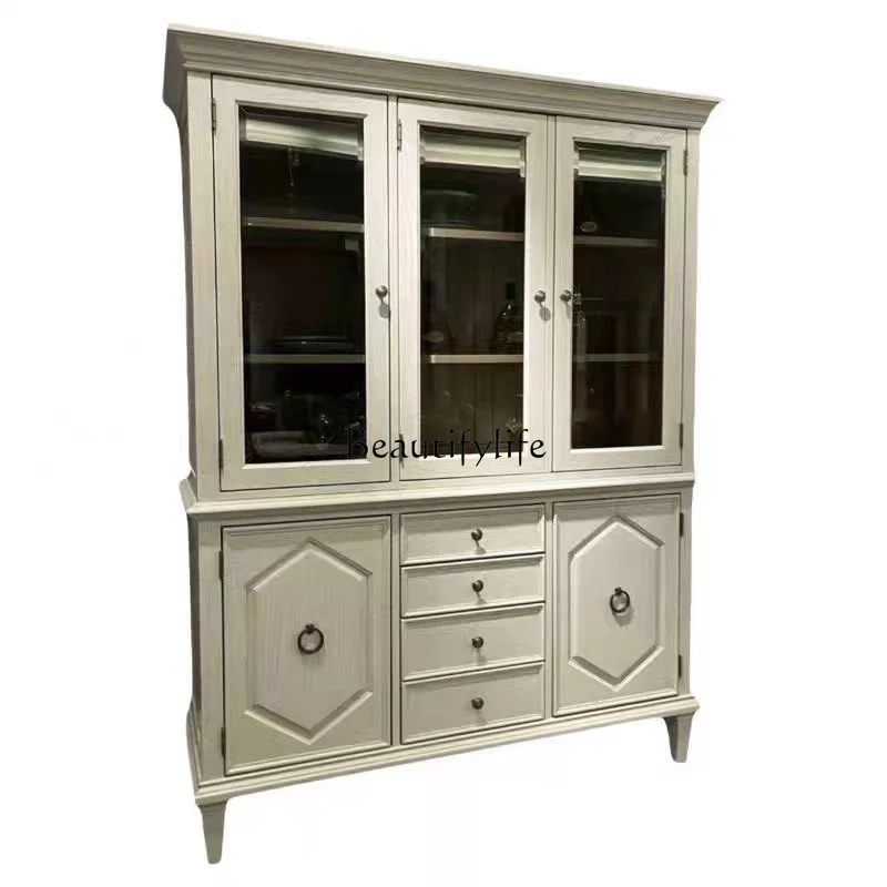 American light luxury solid wood retro white modern solid wood display bookcase storage side cabinet
American light luxury solid wood retro white modern solid wood display bookcase storage side cabinet