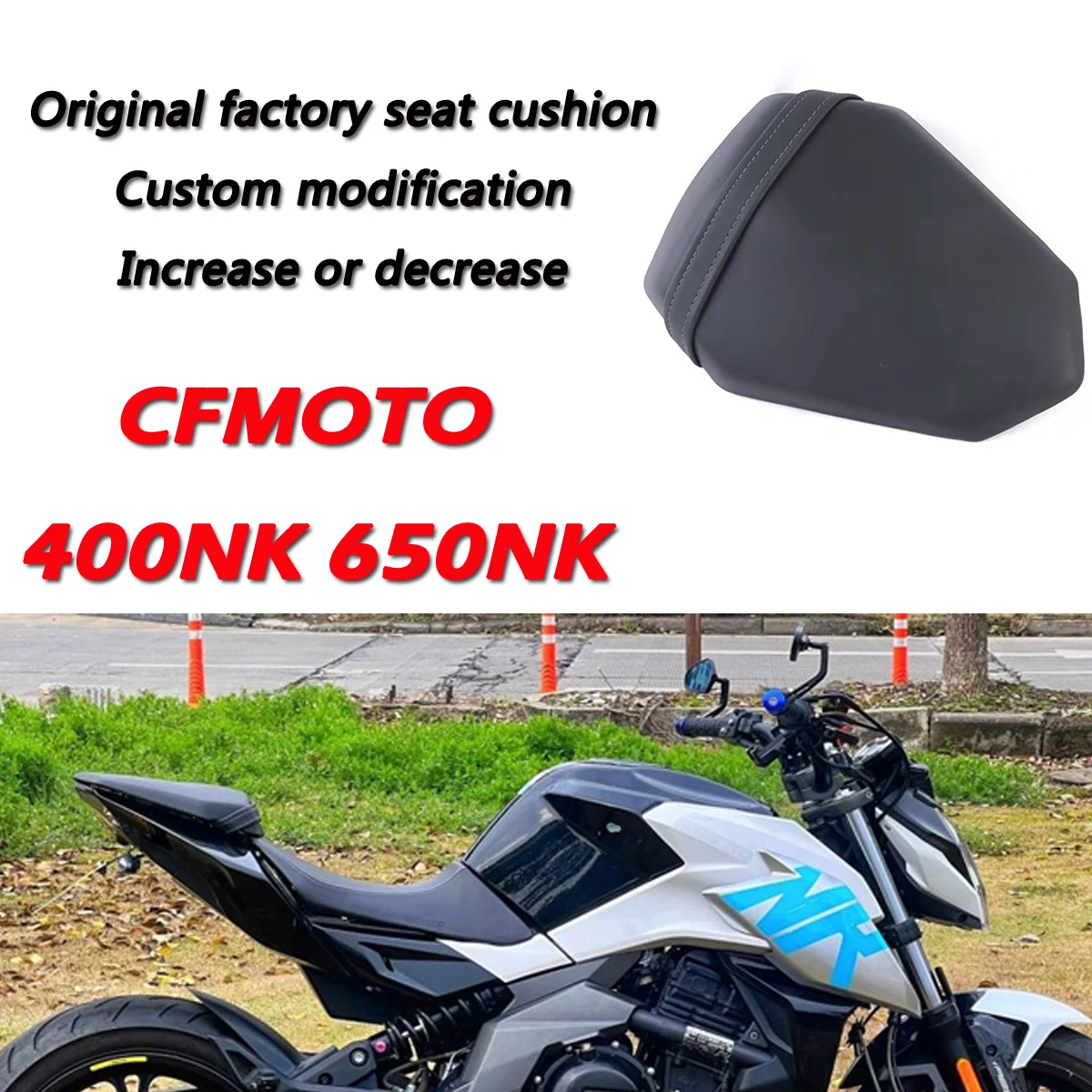 400NK/650NK rear seat cushion lowered thickened rear seat bag modified seat cushion motorcycle original factory modification
400NK/650NK rear seat cushion lowered thickened rear seat bag modified seat cushion motorcycle original factory modification