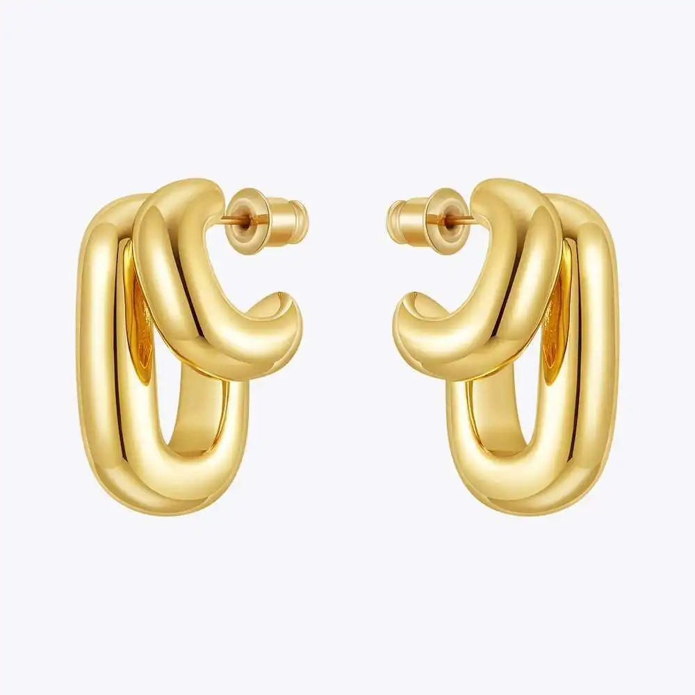 Enfashion Aretes двойные изогнутые серьги для женщин, 18-каратное золото с покрытием, модные изящные ювелирные изделия в стиле хип-хоп, коктейльные серьги для свиданий E 241588
Enfashion Aretes двойные изогнутые серьги для женщин, 18-каратное золото с покрытием, модные изящные ювелирные изделия в стиле хип-хоп, коктейльные серьги для свиданий E 241588