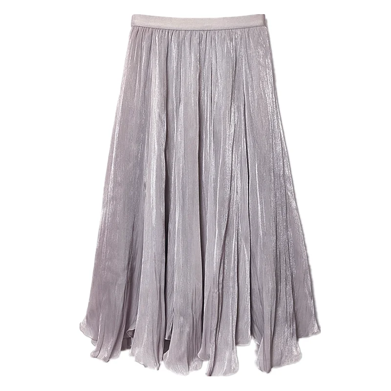 Ladies Pleated High Street Elegant Skirt Simulated Silk for Women Spring Summer Cute Fashion Midi Skirts Female Cheap Wholesale
Ladies Pleated High Street Elegant Skirt Simulated Silk for Women Spring Summer Cute Fashion Midi Skirts Female Cheap Wholesale