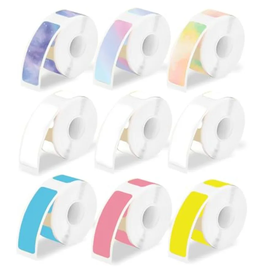 D30 Colored Thermal Label Tape, 1440 Pieces 9 Rolls, Waterproof Self-Adhesive for Office & Home
D30 Colored Thermal Label Tape, 1440 Pieces 9 Rolls, Waterproof Self-Adhesive for Office & Home
