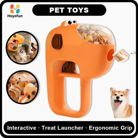 Interactive Dog Treat Launcher Pet Training Toy Lightweight Portable Snack Dispenser for Small Medium Dogs Cats