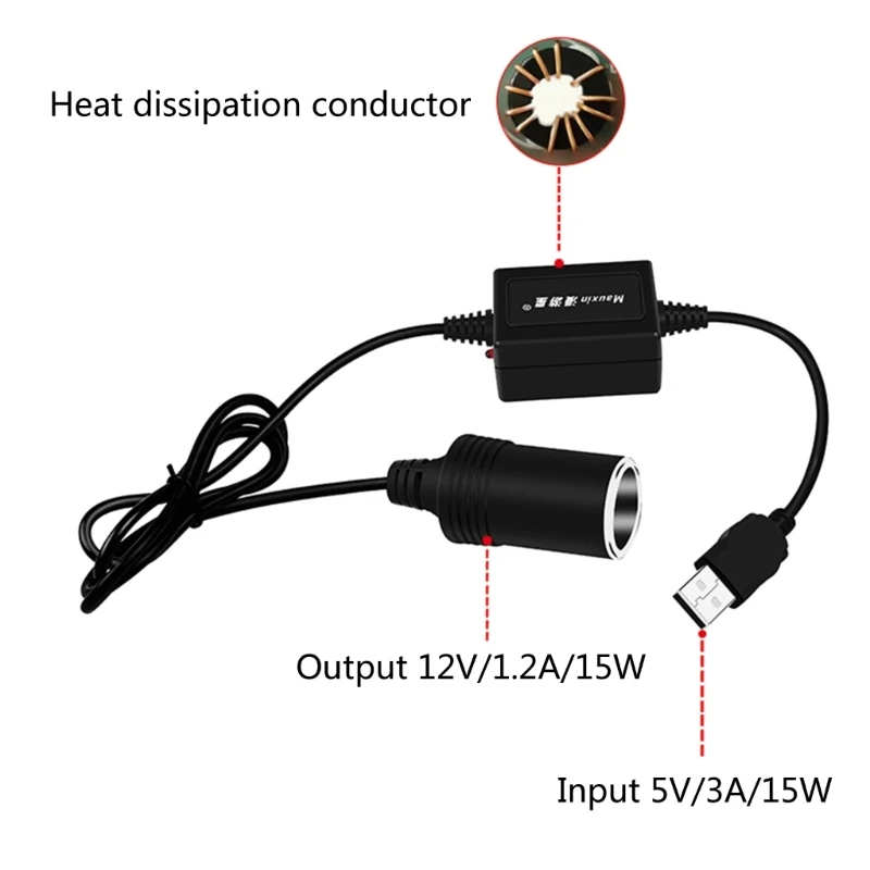 5V USB A Male to 12V Car Cigarette Socket Female Converter Extension Cable Adapter Cord for Outdoor Camping Dropship
5V USB A Male to 12V Car Cigarette Socket Female Converter Extension Cable Adapter Cord for Outdoor Camping Dropship