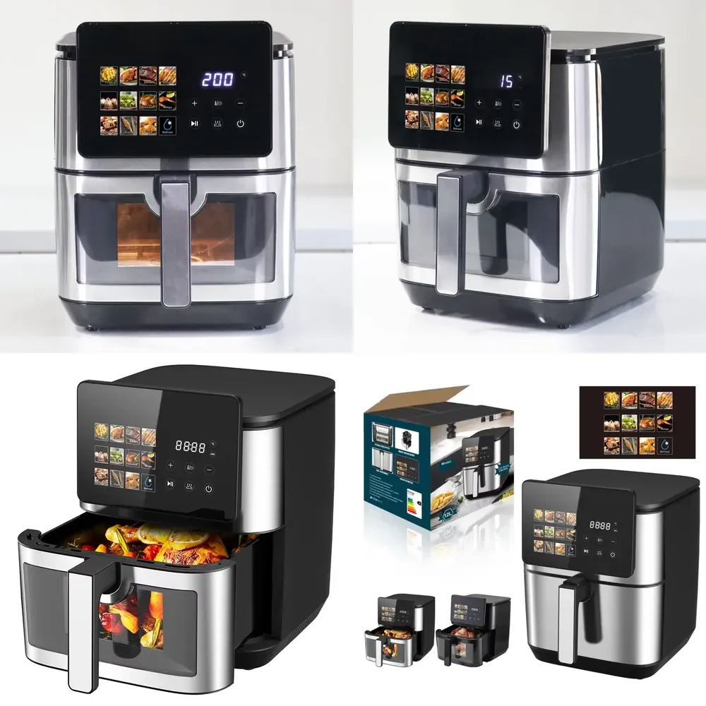 New 5L 6L 7L 8L 12L Oil Free Fryer Electric Deep Digital Rapid Air Fryer Stainless Steel, Smart air Fryer
New 5L 6L 7L 8L 12L Oil Free Fryer Electric Deep Digital Rapid Air Fryer Stainless Steel, Smart air Fryer