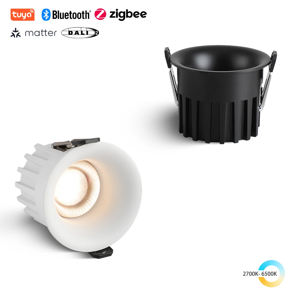 Recessed LED COB Ceiling Spot Light 5 CCT Switchable/ Tuya Bluetooth/ Zigbee/ DALI Fixtures Lighting Indoor Smart Lamp
Recessed LED COB Ceiling Spot Light 5 CCT Switchable/ Tuya Bluetooth/ Zigbee/ DALI Fixtures Lighting Indoor Smart Lamp