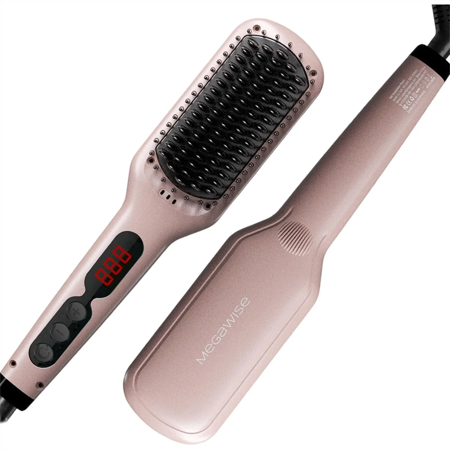 Ceramic Ionic Hair Straightener Brush 2-in-1 Fast 20s Heating with Auto-Off Safety Anti-Scald Rotatable Cord
Ceramic Ionic Hair Straightener Brush 2-in-1 Fast 20s Heating with Auto-Off Safety Anti-Scald Rotatable Cord