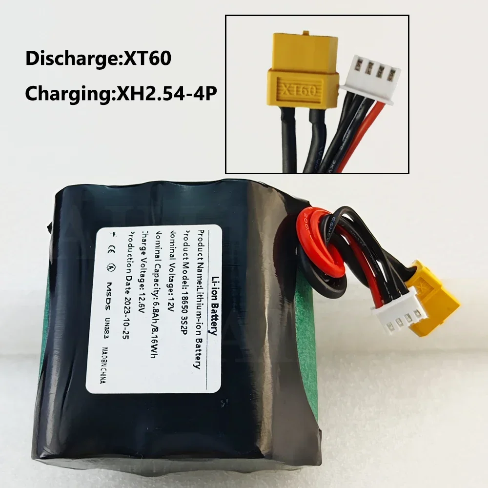 12V 6800mAh High Capacity UAV 12.6V 3S2P battery pack for Various RC Airplane Drone Quadrotor XH2.54-4P XT60
12V 6800mAh High Capacity UAV 12.6V 3S2P battery pack for Various RC Airplane Drone Quadrotor XH2.54-4P XT60