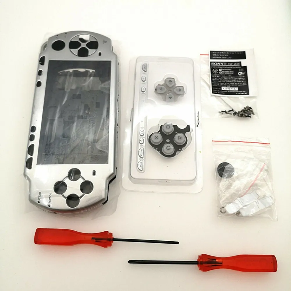 Silver Full Housing Shell Case Cover With Buttons For PSP 2000 Console Case Cover Kit-New
Silver Full Housing Shell Case Cover With Buttons For PSP 2000 Console Case Cover Kit-New