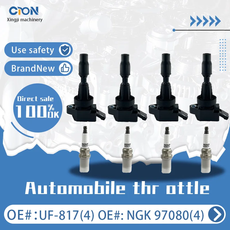 a set of Xingji 4 Ignition Coil Packs and Spark Plugs For Kia Hyundai Elantra Sonata Tucson #UF817 And NGK #97080
a set of Xingji 4 Ignition Coil Packs and Spark Plugs For Kia Hyundai Elantra Sonata Tucson #UF817 And NGK #97080