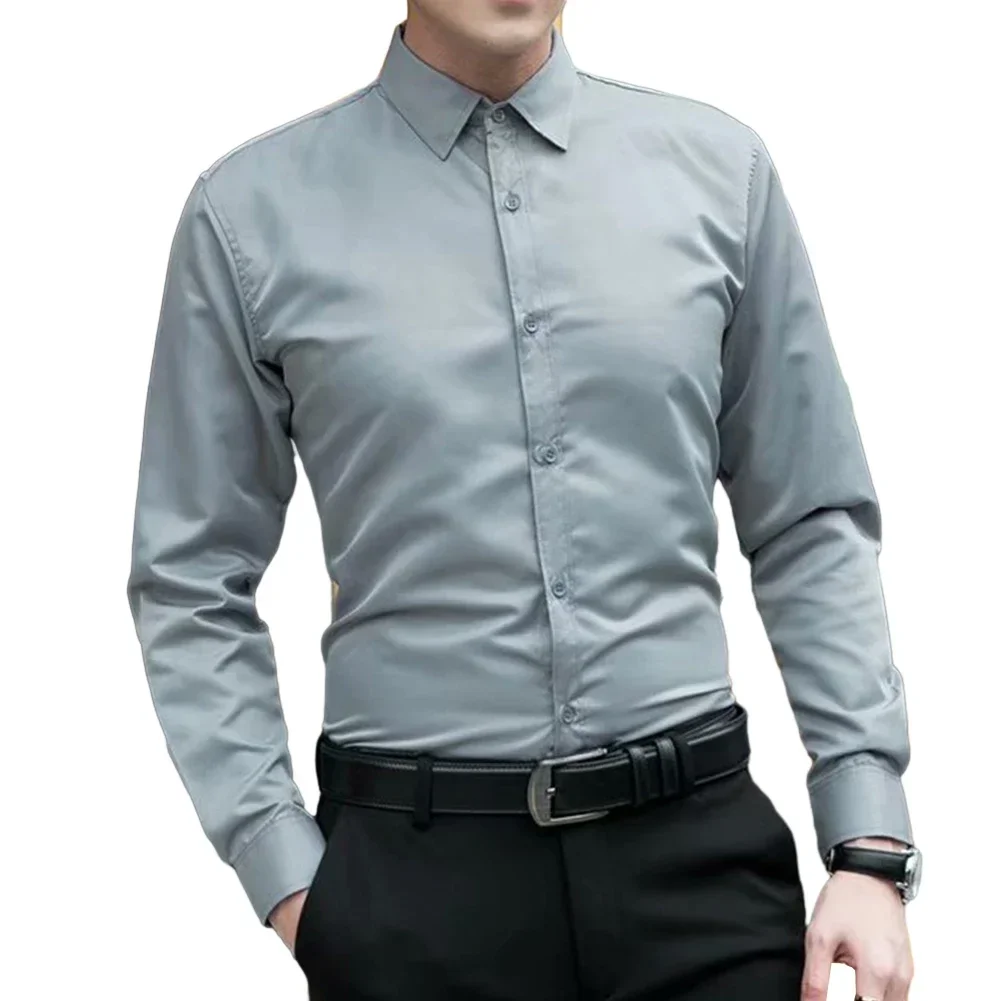 Men's Formal Business Shirts And Blouses Solid Color Long Sleeve Slim Casual Party Shirt Top Clothing Male Clothing
Men's Formal Business Shirts And Blouses Solid Color Long Sleeve Slim Casual Party Shirt Top Clothing Male Clothing