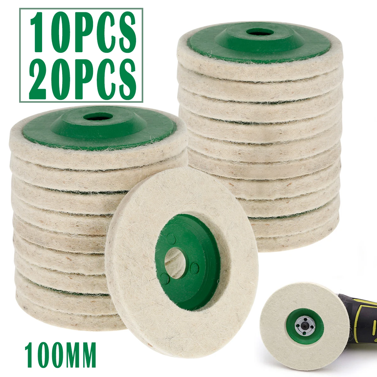 10/20PCS Wool Polishing Wheel Buffing Pad Angle Grinder Wheel Felt Polishing Pad Disc Angle Grinder Accessories for Car Maintain
10/20PCS Wool Polishing Wheel Buffing Pad Angle Grinder Wheel Felt Polishing Pad Disc Angle Grinder Accessories for Car Maintain