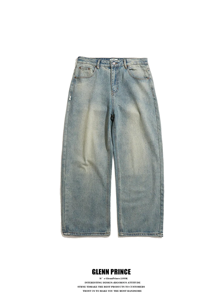 Мужские джинсы в стиле ретро, американские, широкие, свободного кроя, прямые, длинные брюки, модные, повседневные, из хлопкового денима
Мужские джинсы в стиле ретро, американские, широкие, свободного кроя, прямые, длинные брюки, модные, повседневные, из хлопкового денима