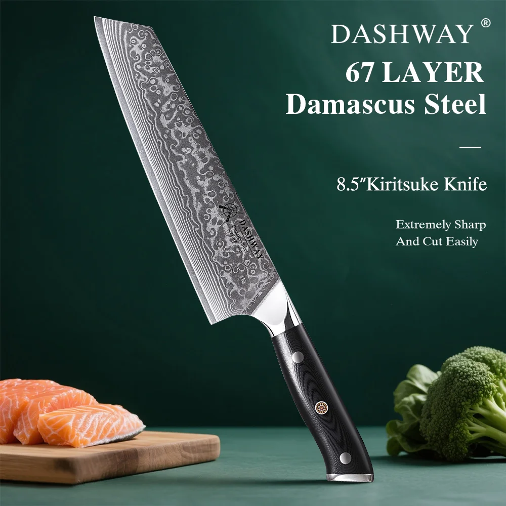DASHWAY 8,5 "Японский стиль Кирицуке шеф-повар нож дамасская сталь слайсер мясо универсальный тесак профессиональные кухонные ножи Бэнка
DASHWAY 8,5 "Японский стиль Кирицуке шеф-повар нож дамасская сталь слайсер мясо универсальный тесак профессиональные кухонные ножи Бэнка