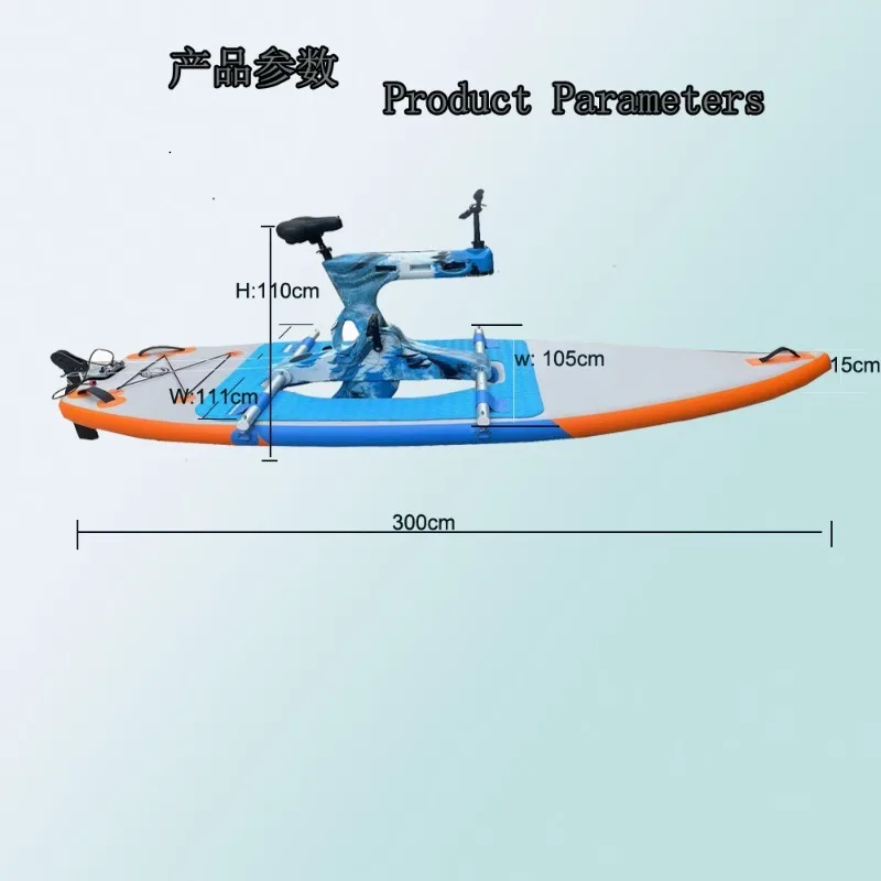 Water Bicycle Single Double Triple Person Plastic Floating Bike Single Board Water Entertainment Equipment
Water Bicycle Single Double Triple Person Plastic Floating Bike Single Board Water Entertainment Equipment