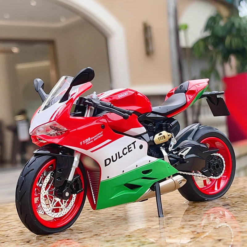 1: 12 Scale Ducati 1199 Motorcyclel Car Model Static Simulation Car Toy Collection with Light Sound Motorcyclel for Kids Gifts
1: 12 Scale Ducati 1199 Motorcyclel Car Model Static Simulation Car Toy Collection with Light Sound Motorcyclel for Kids Gifts