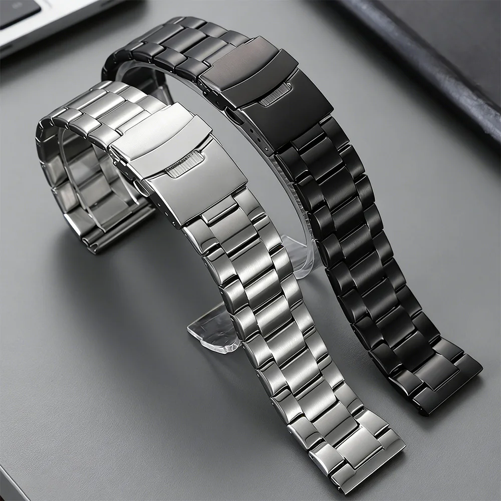 Stainless Steel Watch Strap Universal Metal 20mm 22mm Watch Band Black Silver Straight End Watch Bracelets with Tool
Stainless Steel Watch Strap Universal Metal 20mm 22mm Watch Band Black Silver Straight End Watch Bracelets with Tool
