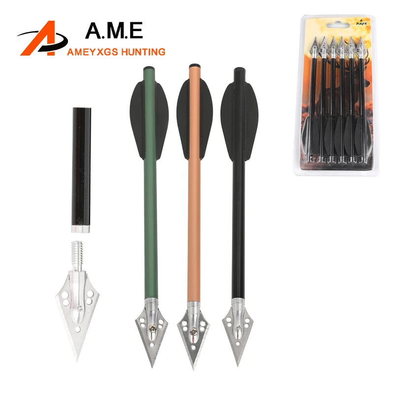 6pcs Aluminium Crossbow Arrow for 50-80lbs Bow Archery Replaceable Broadhead Arrow Tips Crossbow Bolts Hunting Shooting
6pcs Aluminium Crossbow Arrow for 50-80lbs Bow Archery Replaceable Broadhead Arrow Tips Crossbow Bolts Hunting Shooting