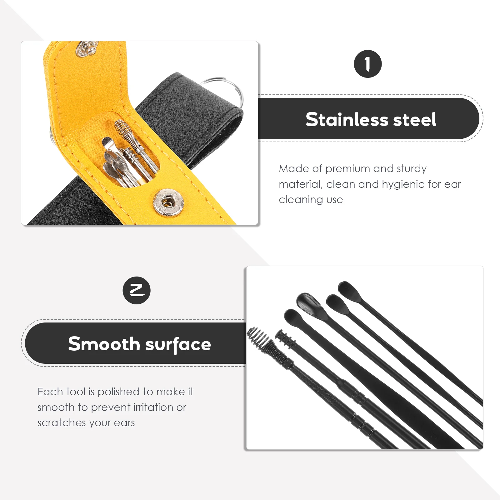 4 Sets Ear Pick Suit Gentle Safe Cleaner Picking Rod Cleanser Wax Tool for Cleaning Ears Reusable Tools Removing
4 Sets Ear Pick Suit Gentle Safe Cleaner Picking Rod Cleanser Wax Tool for Cleaning Ears Reusable Tools Removing