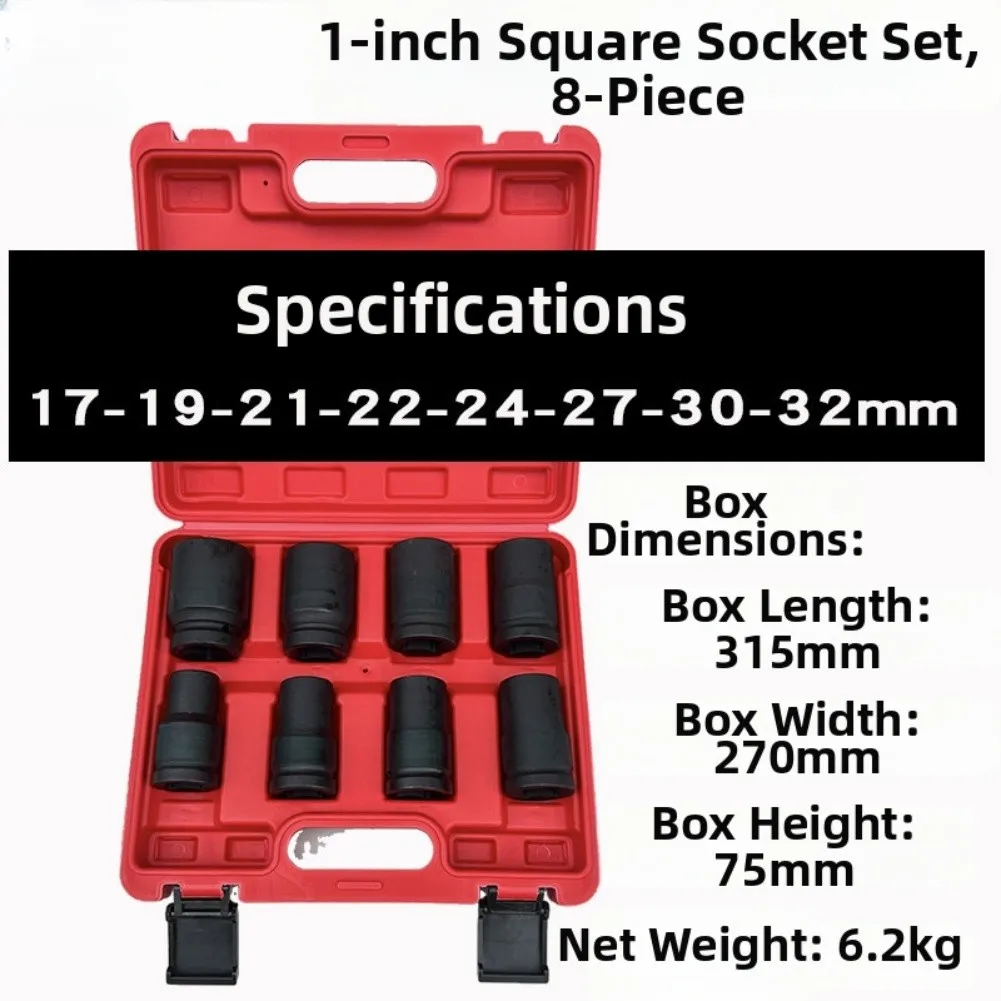 1 Inch Heavy Duty FOR IMPACT Socket Set 8 10 12 17 18 Piece Air Tool Kit 25mm For High Torque Pneumatic Wrench Repair Work
1 Inch Heavy Duty FOR IMPACT Socket Set 8 10 12 17 18 Piece Air Tool Kit 25mm For High Torque Pneumatic Wrench Repair Work