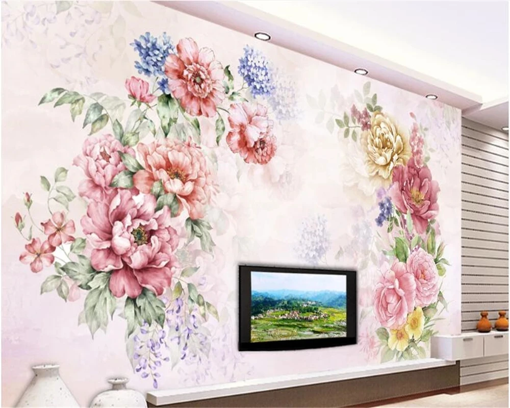 Customized fashion 3D wallpaper pastoral hand-painted peony mural flowers Living room sofa TV background wall bedroom restaurant
Customized fashion 3D wallpaper pastoral hand-painted peony mural flowers Living room sofa TV background wall bedroom restaurant