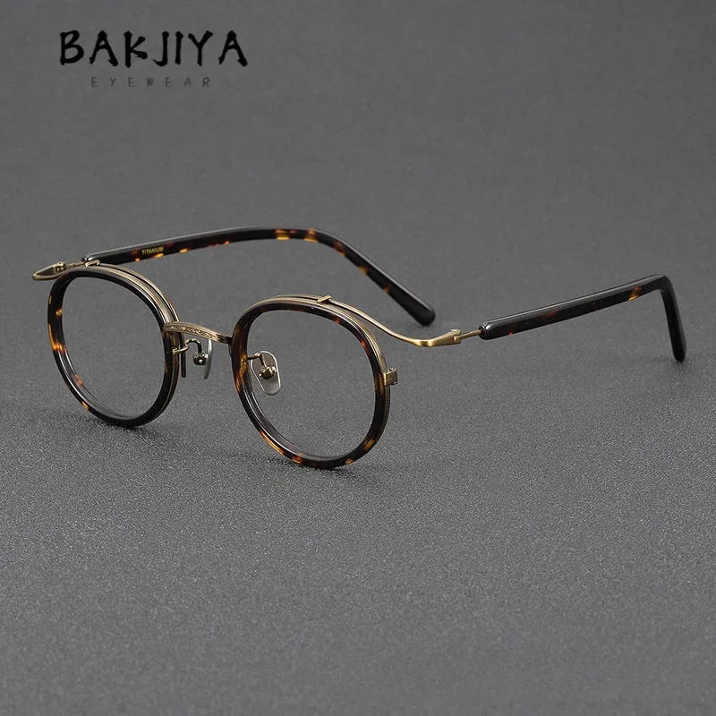 Vintage Round Eyeglass Frames Men 2025 Japanese Handmade Designer Acetate Titanium Eyeglasses Frames Prescription Glasses Frames
Vintage Round Eyeglass Frames Men 2025 Japanese Handmade Designer Acetate Titanium Eyeglasses Frames Prescription Glasses Frames