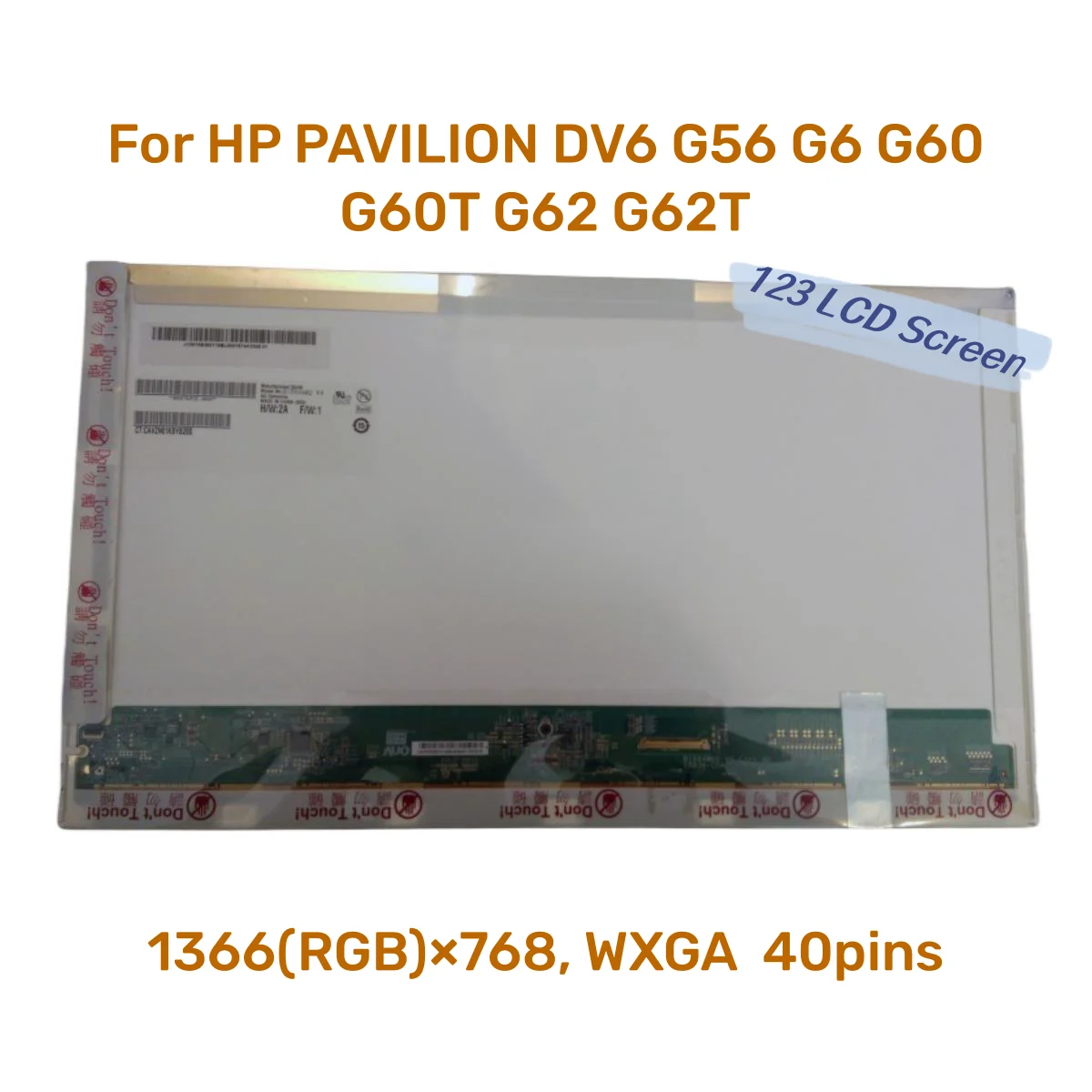 ЖК-матрица 15,6 дюйма для ноутбука HP PAVILION DV6 G56 G6 G60 G60T G62 G62T, ЖК-экран, Светодиодная панель WXGA HD
ЖК-матрица 15,6 дюйма для ноутбука HP PAVILION DV6 G56 G6 G60 G60T G62 G62T, ЖК-экран, Светодиодная панель WXGA HD