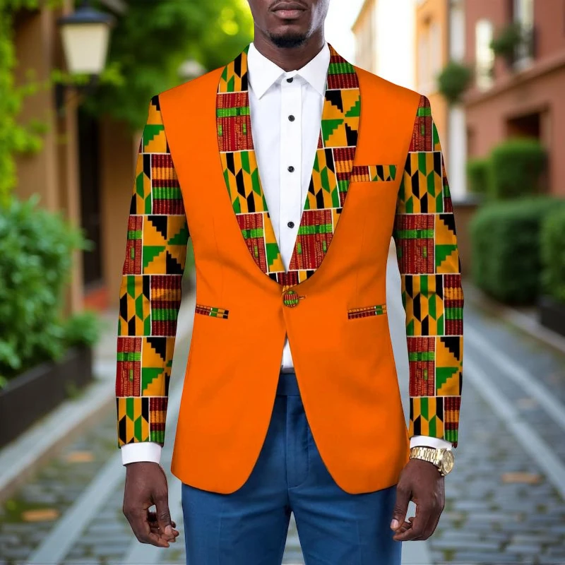 African Style Men Suit Jacket Slim Fit Plaid Party Prom Blazer 1 Piece Male Fashion Custom Made Suit Jacket
African Style Men Suit Jacket Slim Fit Plaid Party Prom Blazer 1 Piece Male Fashion Custom Made Suit Jacket